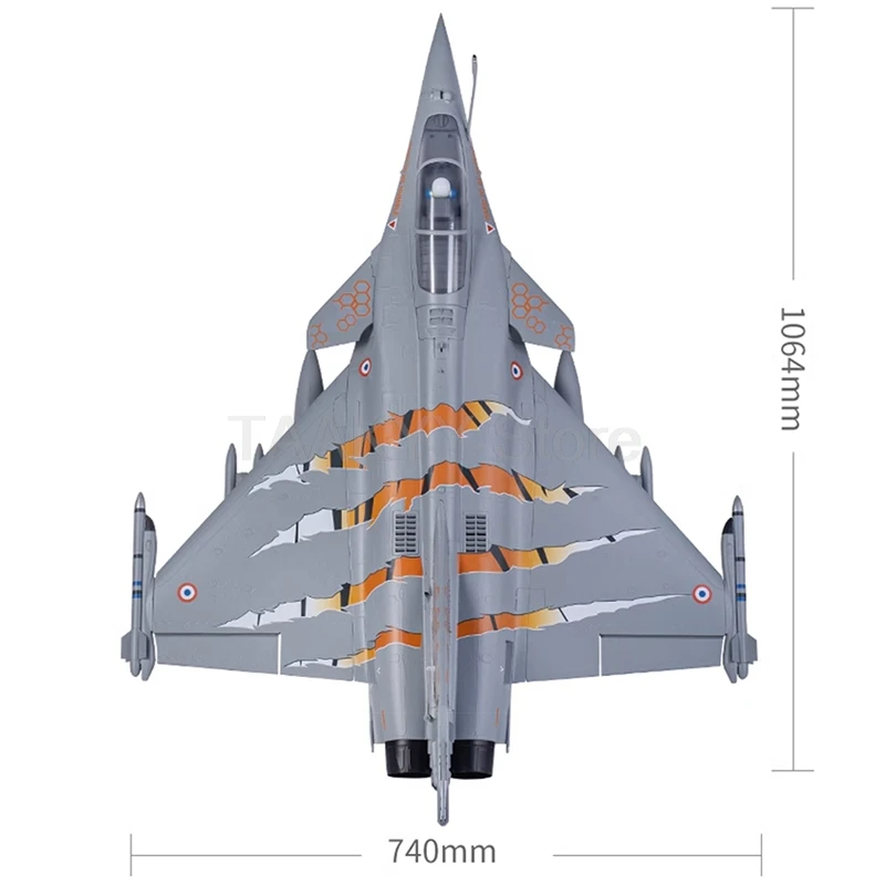 FMS 64mm Rafale canalizado avión eléctrico RC modelo de ala delta avión de combate de ala fija con lía de tigre gris RC avión de juguete