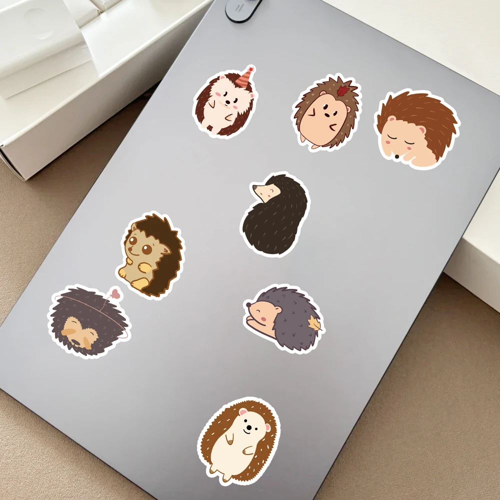 Collezione di adesivi ricci vivaci da 60 pezzi, decalcomanie di animali carini per laptop, diario, album, assortimento di adesivi per creature del bosco