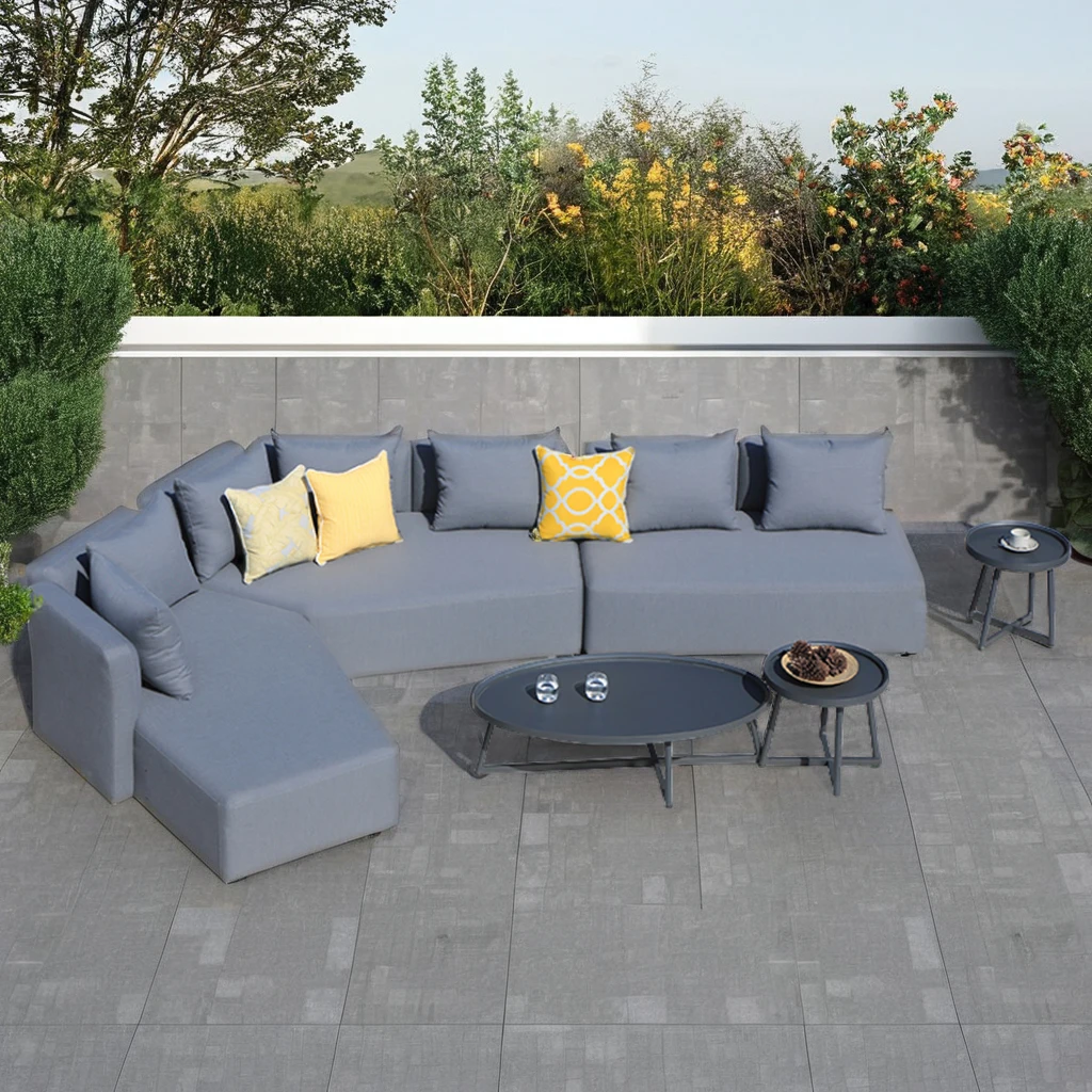 di- Fabric Modular Sofa 6pcs Set Modern Corner Sofa for Garden Outdoor Use