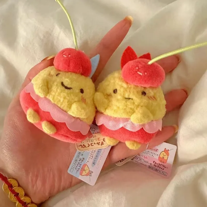 Japanese Cherry Sumikko gurashi Plush Doll Toys Keychain Anime SAN-X Sumikkogurashi Fried Shrimp kawaii Stuffed Toys Pendant