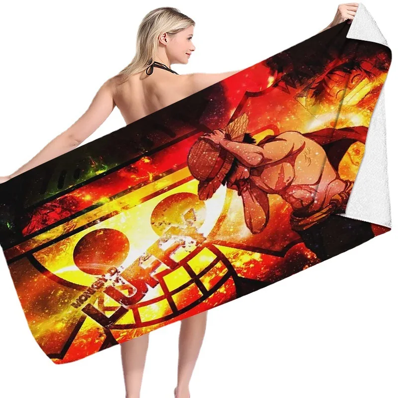 Anime One Piece Ruffy Dusche Strandtücher Badetuch Mikrofaser Waschlappen 3D Gedruckt Baby Kind Kinder Geschenk Anime Merchandise