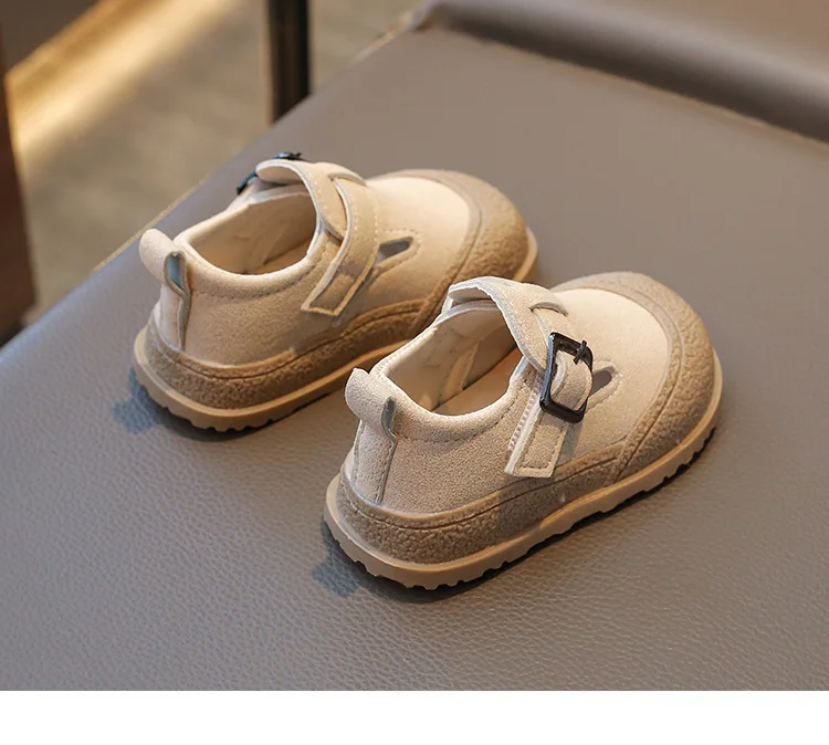 Boken-Schuhe für Jungen, weiche Sohlen, Kinderschuhe, 2025, Neuheiten, 0–1 Jahre alt, Sportschuhe für Kinder, modische Retro-Bohnenschuhe – Detail 3