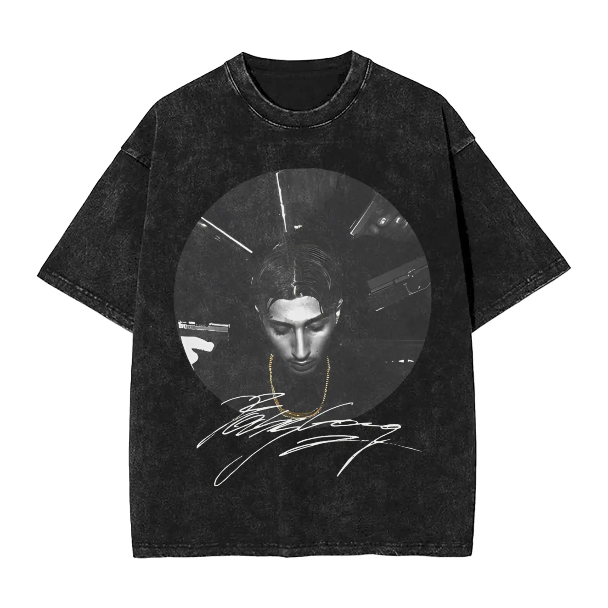 

Мужская и женская футболка Rapper Baby Gang, стираные футболки, модная крутая летняя футболка Y2K, забавная свободная хлопковая одежда, дропшиппинг