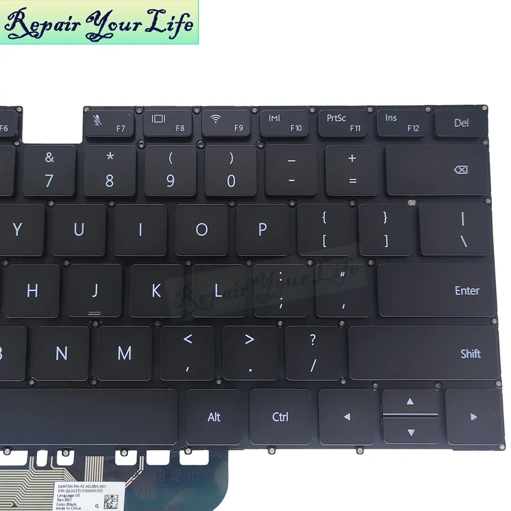 Imagem -02 - Teclado Retroiluminado Inglês Americano para Huawei Teclado para Notebook Matebook d 14 Nbl-waq9r Waq9l Waq9rp