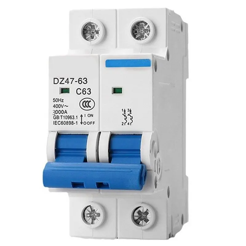 【ALLOWANCE】Leakage Protection Residual Current Circuit Breaker 2P 63A Short-Circuit Overload Protection Arc Fault Detection Devi