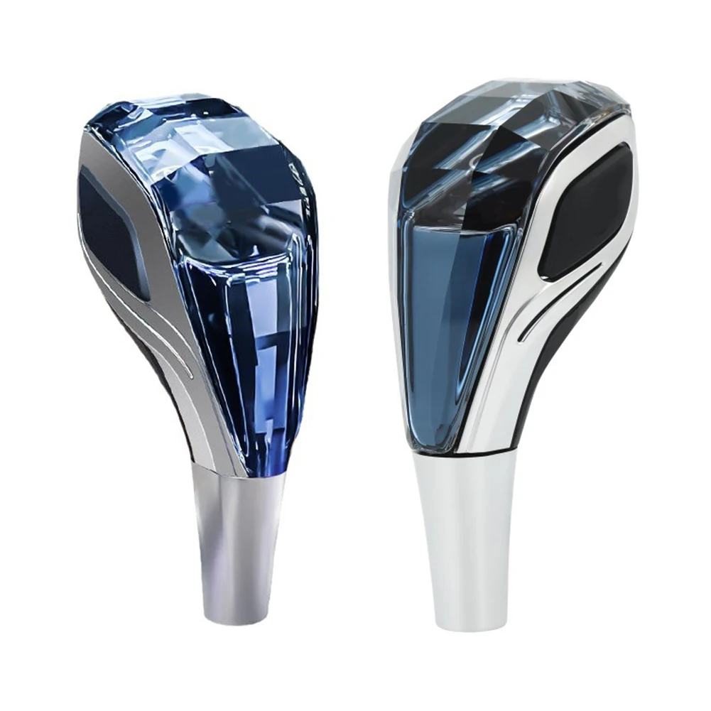 Touch Activated Crystal Cut Shift Knobs with 7 Colors Crystal Handles Crystal Gear Shift Knob Compatible with Most Cars