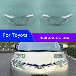 For Toyota Previa 2006 2007 2008 Headlamp Cover Transparent Lamp Shade Shell Lens Plexiglass Replace Original Lampshade