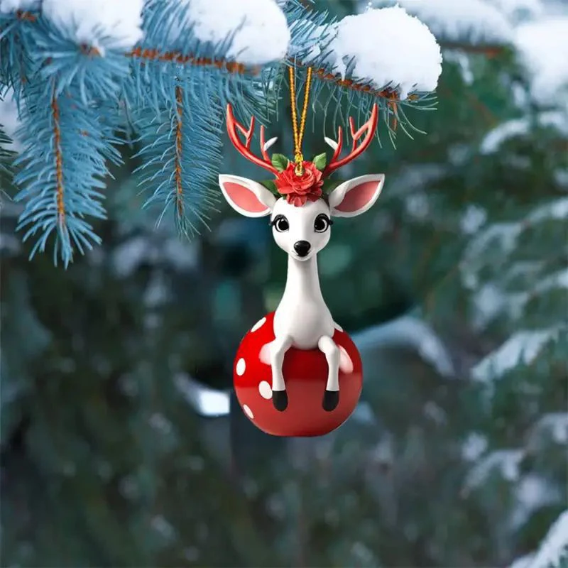 Natale moderno decorazione della casa Natale appeso cartone animato giraffa modello albero di Natale appeso auto appeso festivo