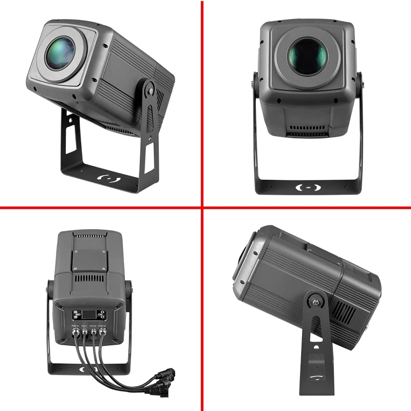 100W Aluminum Outdoor LED Gobo Projector With Rotating Gobos Zoom Dimmable IP65 For Advertising Logo Light