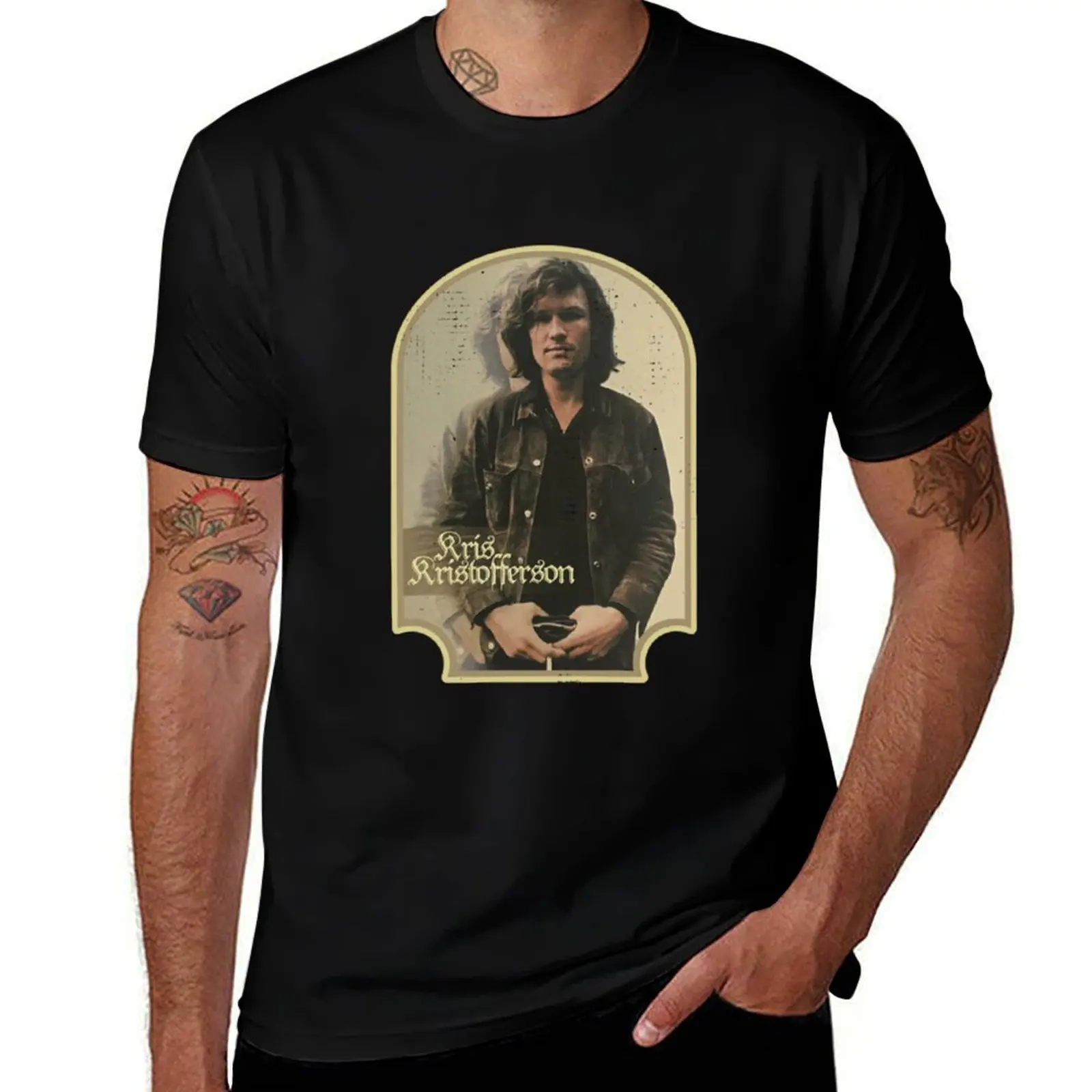 

Kris Kristofferson T-Shirt men t shirt cotton 100% t shirt custom print T-Shirt