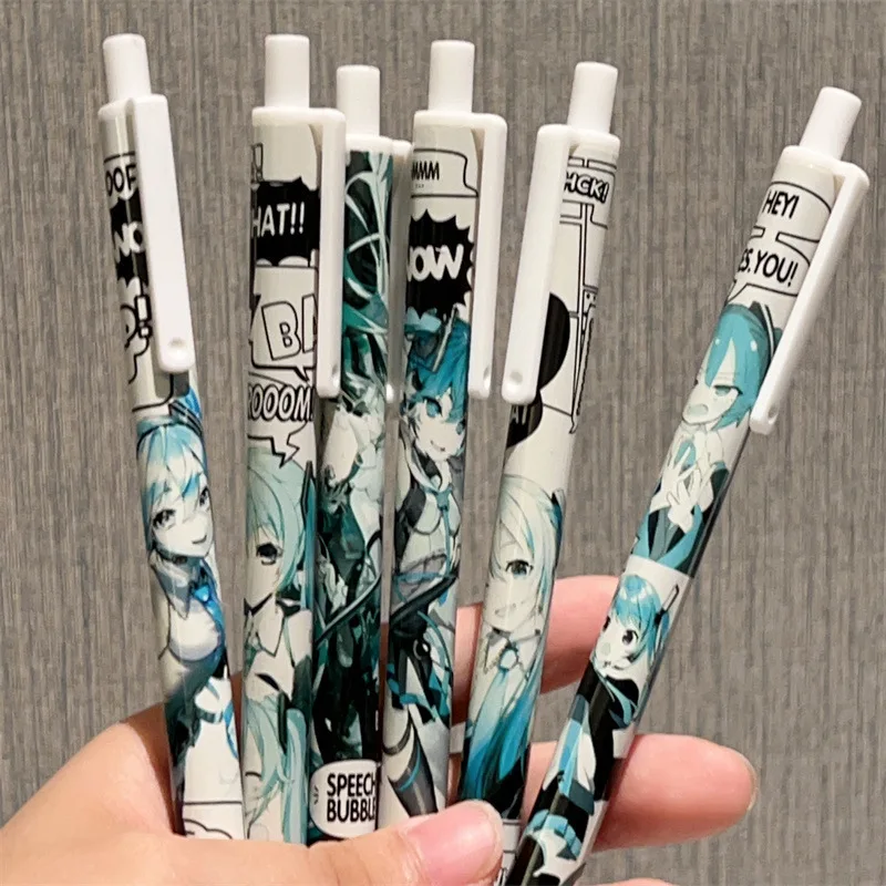 1 Piece Lytwtw's Cute Ins Caricature Gel Pen Creative Cartoon Press Office School Supplies Stationery Kawaii Funny Pen