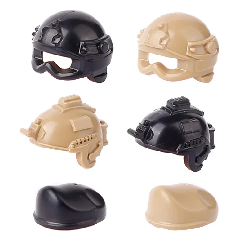 Accessoires de figurines MOC pour blocs de construction, soldats militaires, chapeau de la marine, casques de moto KerPG, casquette en tricot, béret