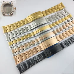 20mm stainless steel strap with adjustable length suitable for  NH35 case silver/black/gold/rose gold