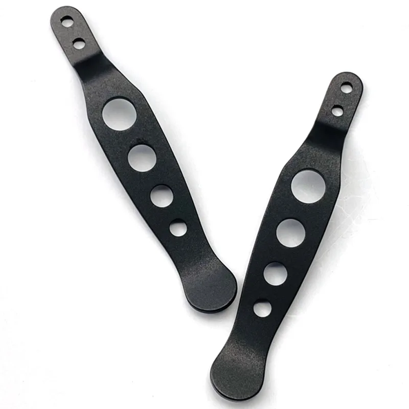 XM18 Lochmuster-Taschenclip – Titanlegierung: CNC-gefräster Messerclip für ZT-Messer, passend für ZT 0055 und ZT 0560