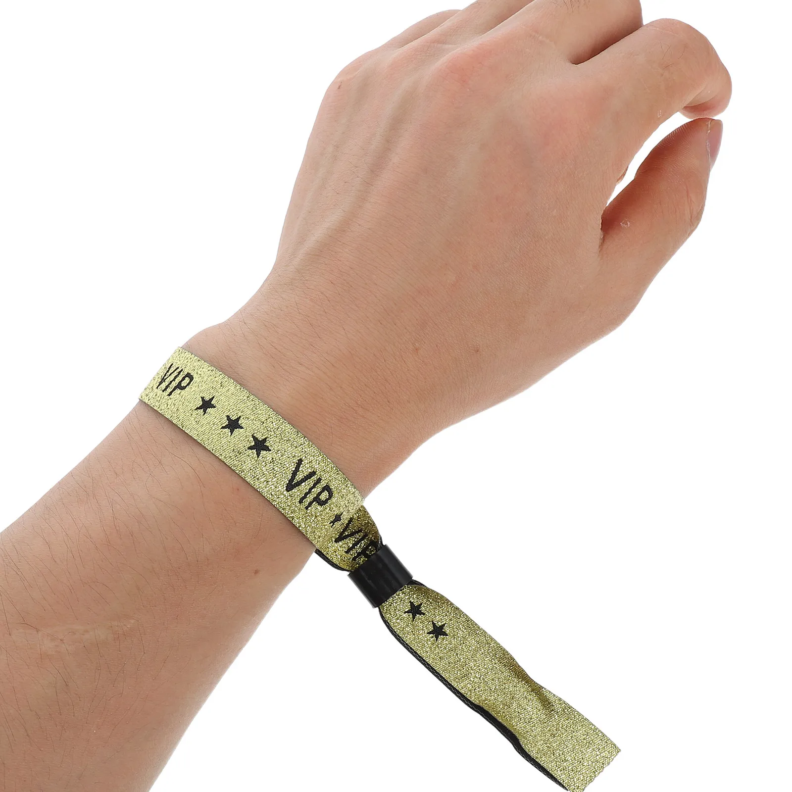 20pcs Vip Wristbands Waterproof For Party Concert Club Amusement Park Festivals Gold Fabric Event Bracelets Admission Bands - view 3