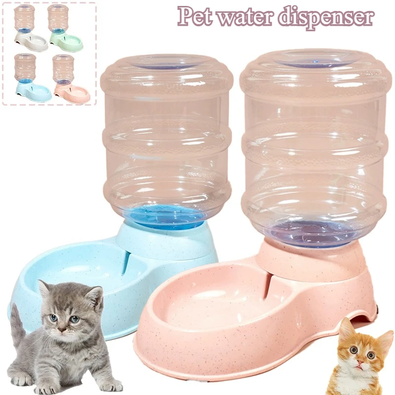 

1PC Pet Automatic Feeder Dog Cat Plastic Water Bottle Large Capacity Water Food Dispenser Dog Bowl Home Pets Accessories 애완동물 용품
