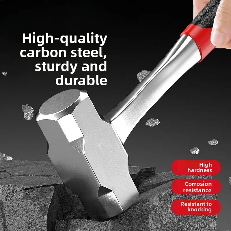 Octagonal Hammer Heavy Duty Solid Integrated Hammer Construction Site Decoration Shock Absorption Hammer