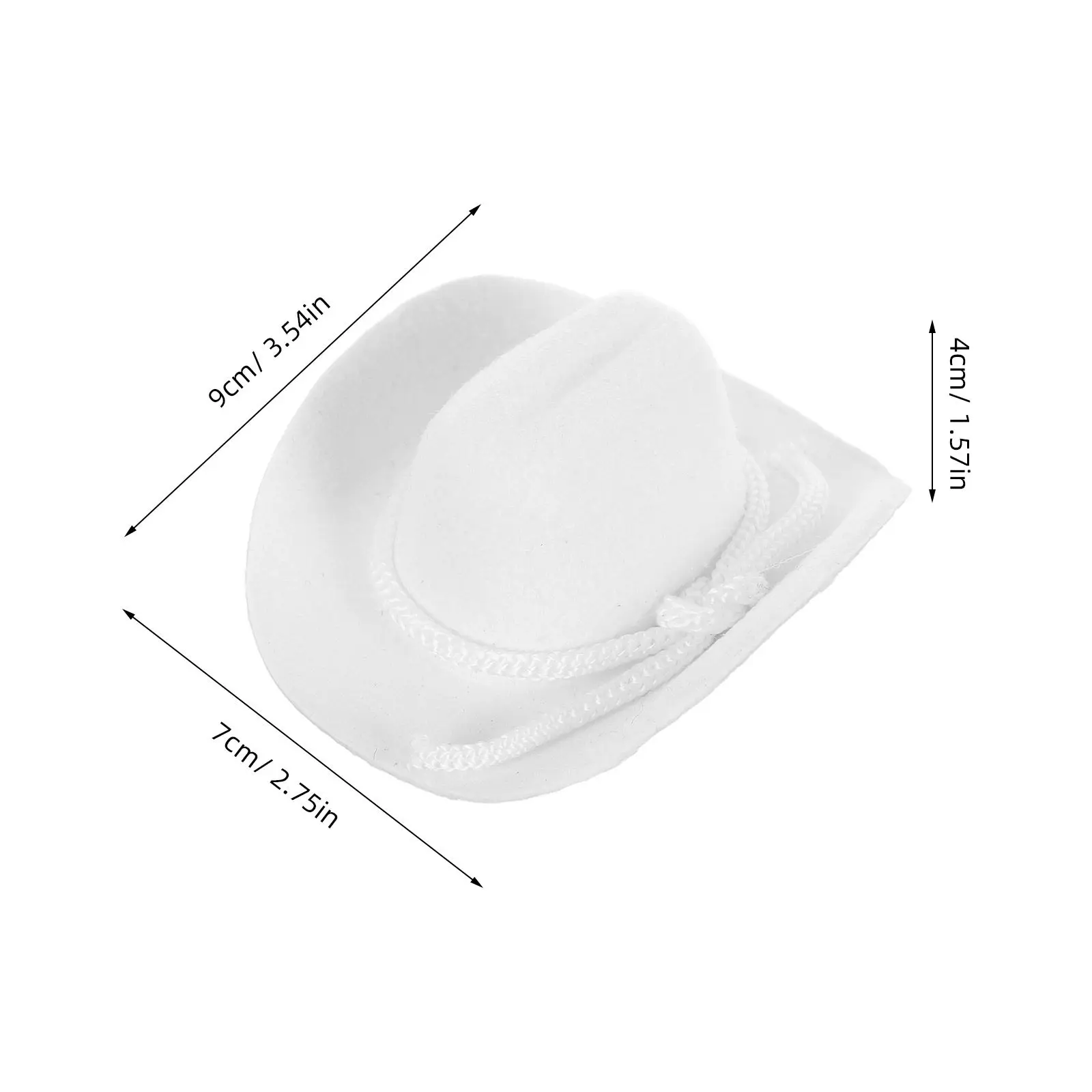 4 Piezas de Sombreros de Vaquero Blancos Pequeños, Mini Sombreros de Vaquera del Oeste para Figuras y Adornos