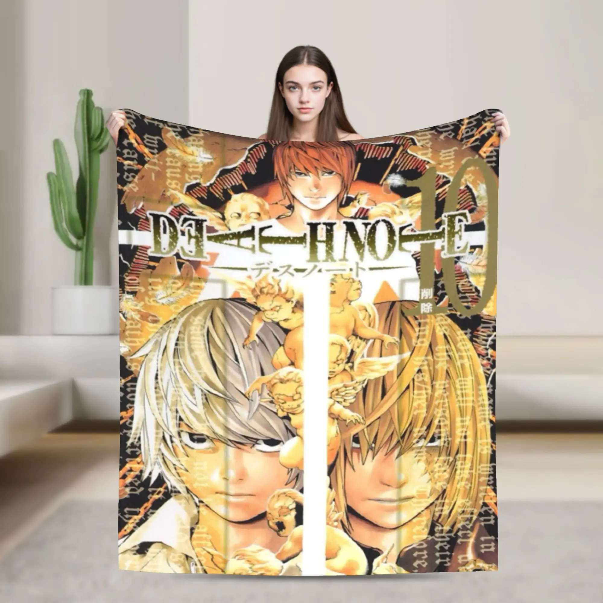 deaths notes anime catoon Blankets Soft Fleece Novelty Gift  Throw Blankets Bedding Throws