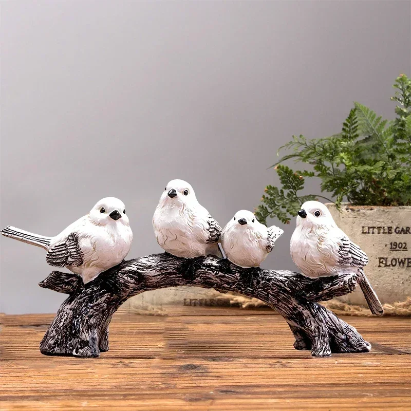 

Home accessories cute bird Figurine living room decoration creative resin bird statue Ornaments retro home decoration Art Gifts