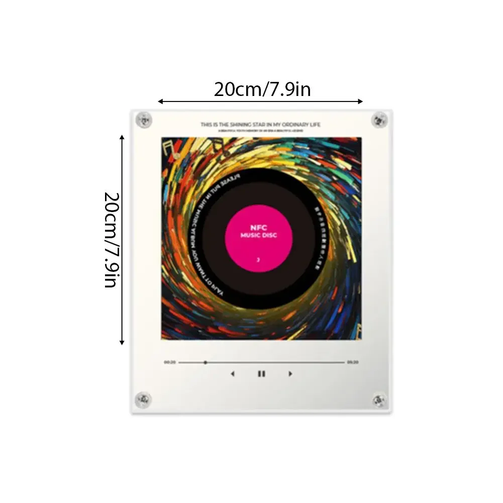 NFC-Kühlschrank-Sensor-Songplayer mit 9 leeren Discs und Nachtlicht zum Anpassen von Kühlschrankaufklebern, kreatives Ornament – Detail 7
