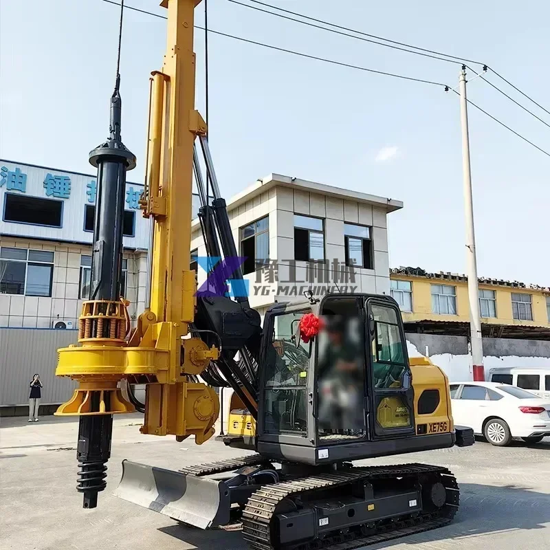 Portable Hydraulic Rotary Drilling Rig Construction Foundation Pilling Machine Low Price Construction Rotary Drilling Rig