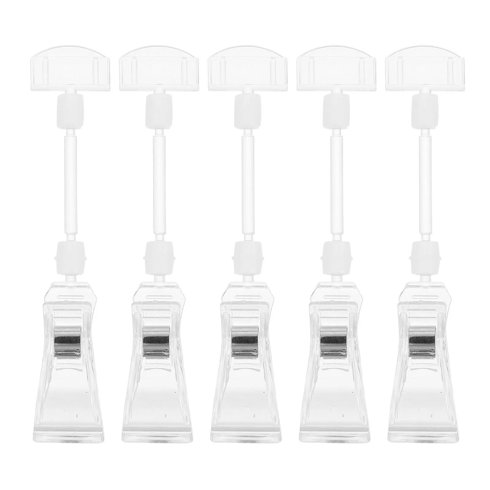

5Pcs Acrylic Advertising Price Holder Clear Label Clips Price Display Stands Easy Food Sign Holders