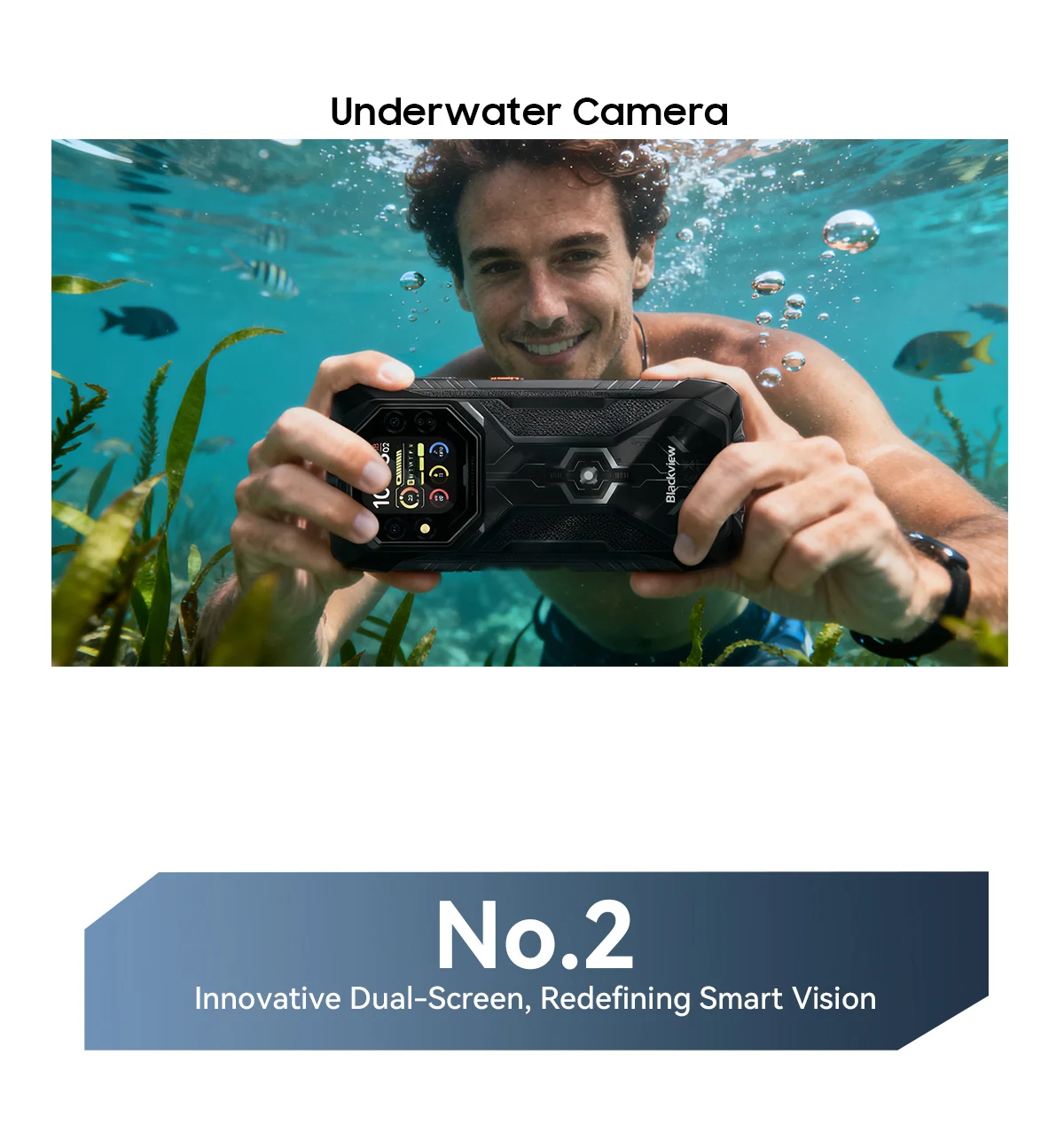 Blackview ROCK 1 Rugged Smartphone, Android 16, 24GB(8+16GB Expand) RAM 256GB ROM, 6.56" HD+ IPS Display, 15000mAh Large Battery, Underwater Camera, IP68 IP69K, Helio G81, Wi‑Fi 5 BT 5.0, NFC