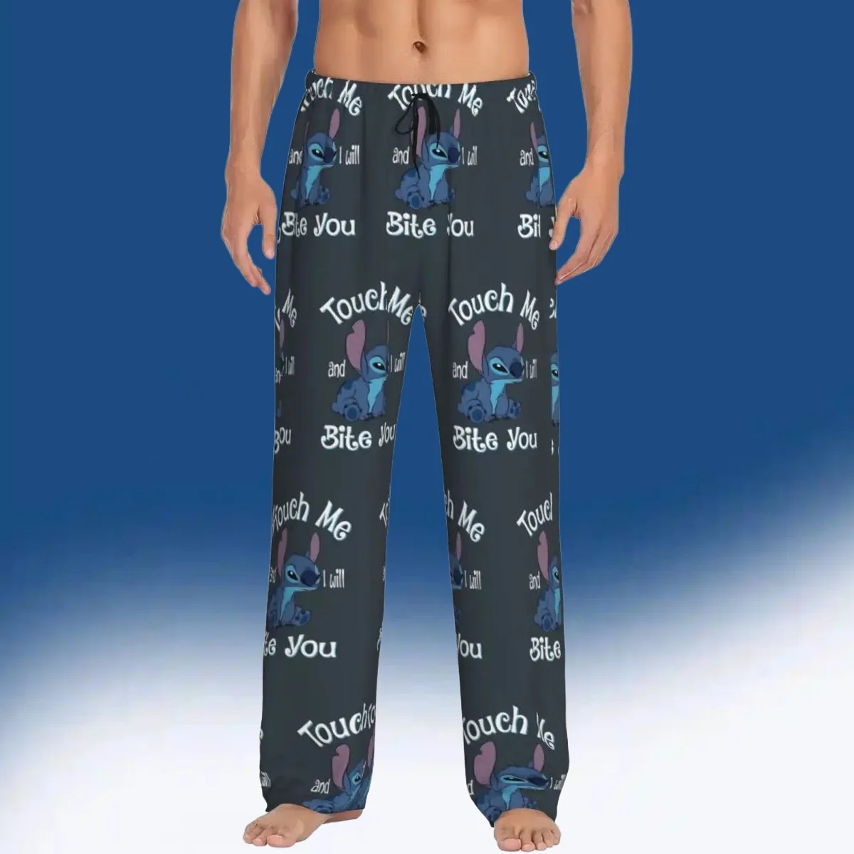 

2025 г., мужские повседневные брюки с милым принтом Диснея, кавайная одежда для сна, штаны для сна с карманами, летние джоггеры