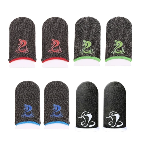 Imagen 2 del producto Funda a prueba de sudor para Gamer, cubierta para dedos con pantalla táctil, accesorios para juegos móviles PUBG, 1 par