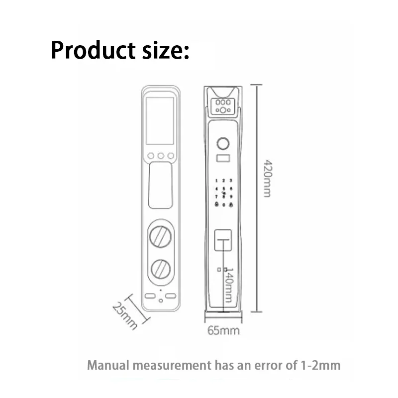Serrure de porte intelligente à reconnaissance qualifiée ale, code de verrouillage automatique intelligent, empreintes digitales pour porte d'entrée, odorlumineux, 005