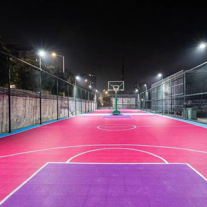 

Beable PP Outdoor Sports Court Tiles For Basketball Tennis Court Flooring Colorful Stadium Cover