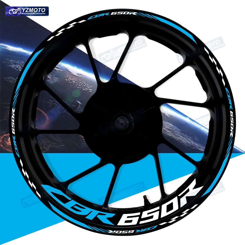 

For Honda CBR650R CBR 650R Motorcycle 17 Inch Front And Rear Wheel Sticker Hub Decal Modified Decorative Reflective Rim Stickers