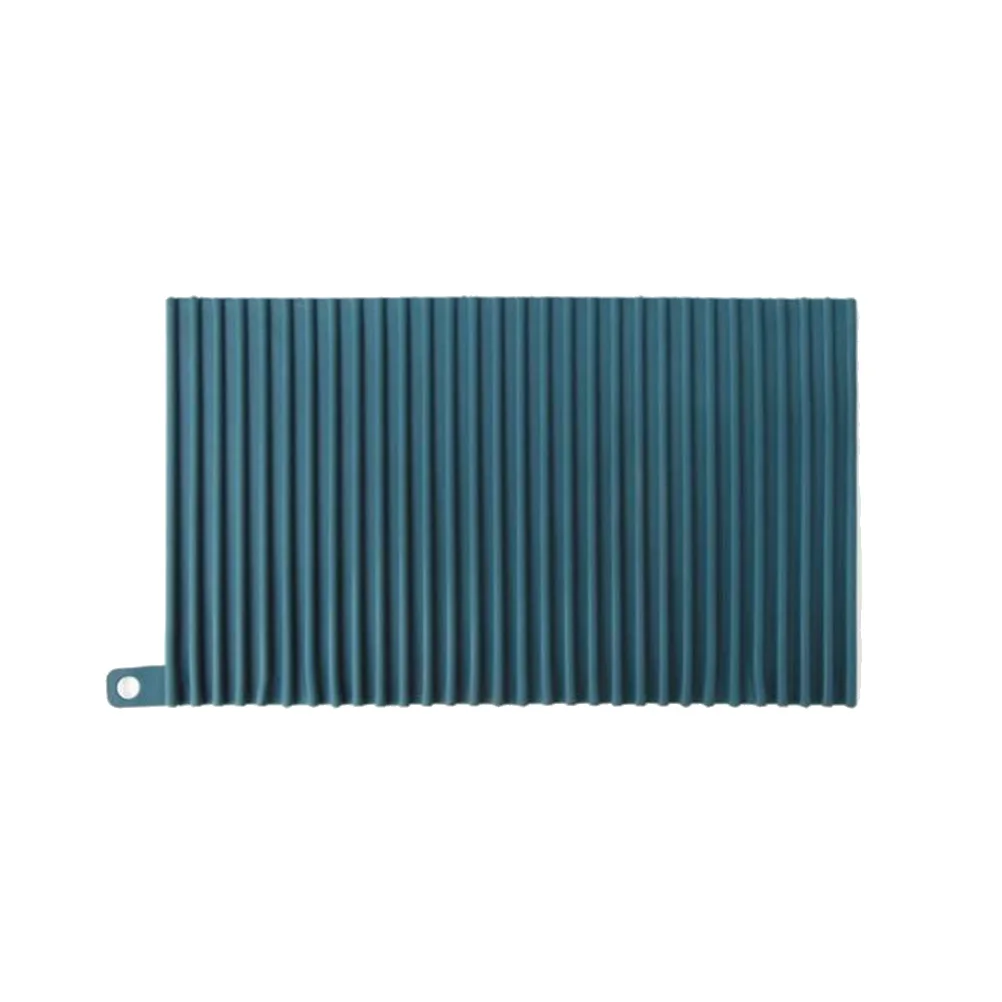 

Silicone Insulation Pads Deep Grooves Drain Tray Drying Mat Tableware Waterproof Kitchen Bar Fruit Vegetable Draining Pad Non