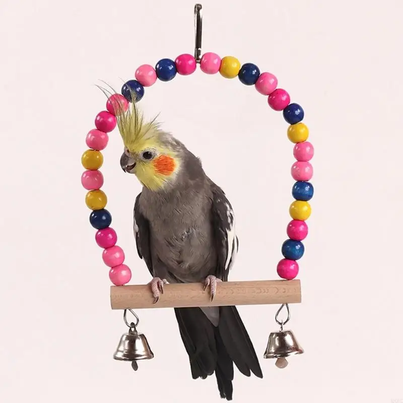 HX6C Bird Perchบดของเล่นMolar ChewสำหรับจะงอยปากและดูแลฟันChewของเล่นลูกปัดBells Entertainment