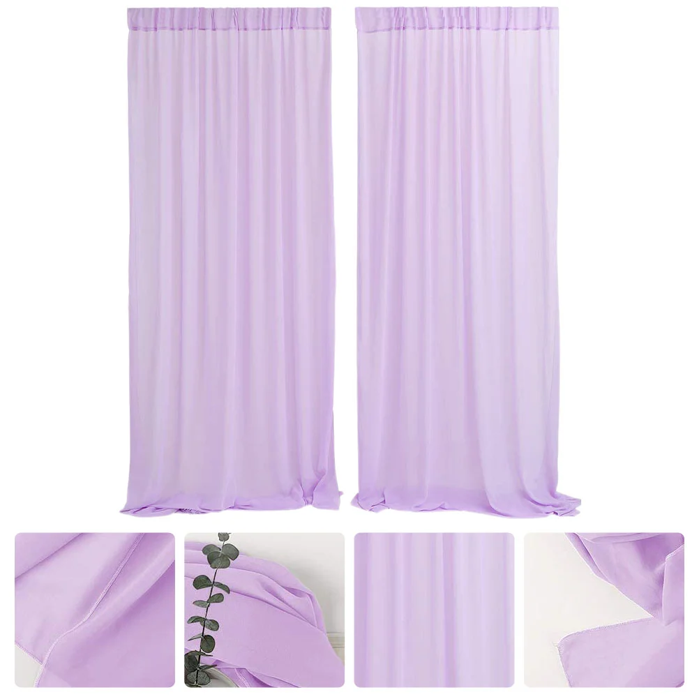 2 pçs romântico cadeira de casamento volta fio cortina chiffon cachecol organza gaze decorativa