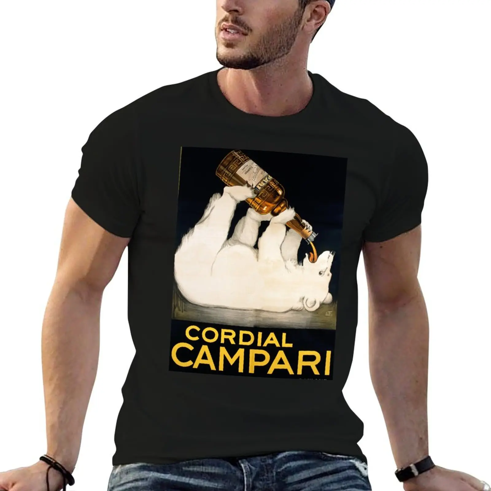 

man Vintage Polar shirt t Poster summer mens Liquor t graphic Bear T-Shirt shirts