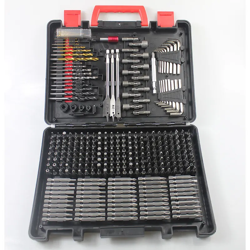 総合的な穴あけ・ドリルアクセサリーキット 石材用318個入り ドライバーとドリルビットセット 木材用チタンHSSドリルビット