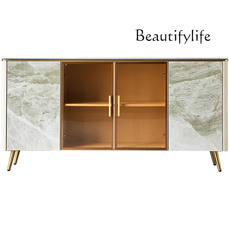 

Light Luxury Minimalist Rock Plate Side Cabinet Living Room Multi-Functional Hallway Cabinet Tea Cabinet Side Wine