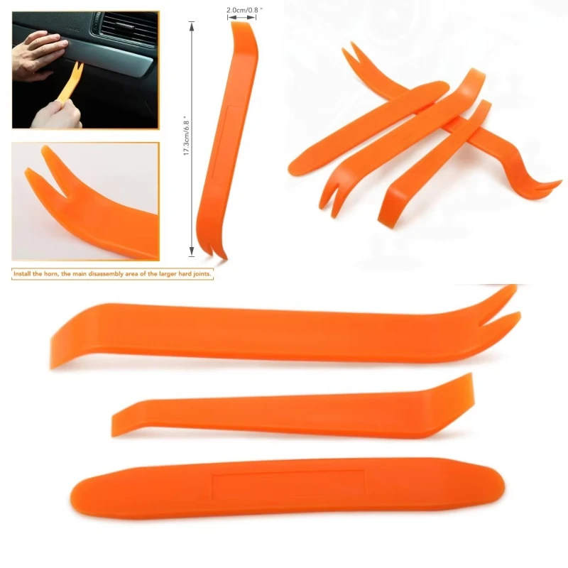 1-6Set Portable Auto Car Radio Panel Door Clip Panel Trim Dash Audio Removal Installer Pry Kit Repair Tool Pry Hand Tools