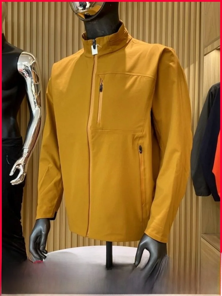 

Outdoor 3D Tailored Windproof Waterproof Men's Casual Sports Jaet Stand Collar Coat Stand Fit Zipper Closure Polyester F...