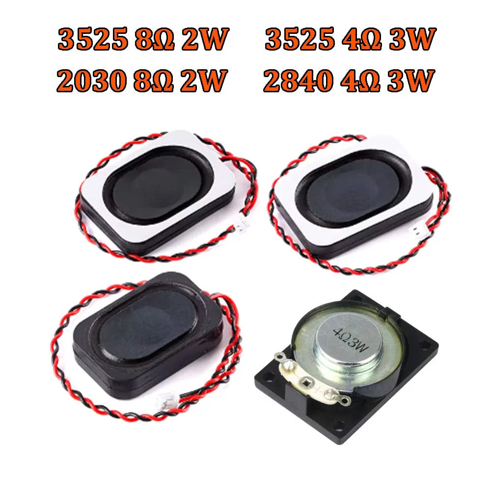 1 peça 4 ohm 3w 8 ohm 2w alto-falante quadrado pequena cavidade notebook computador 3525 2030 2840 alto-falantes de caixa ultrafina