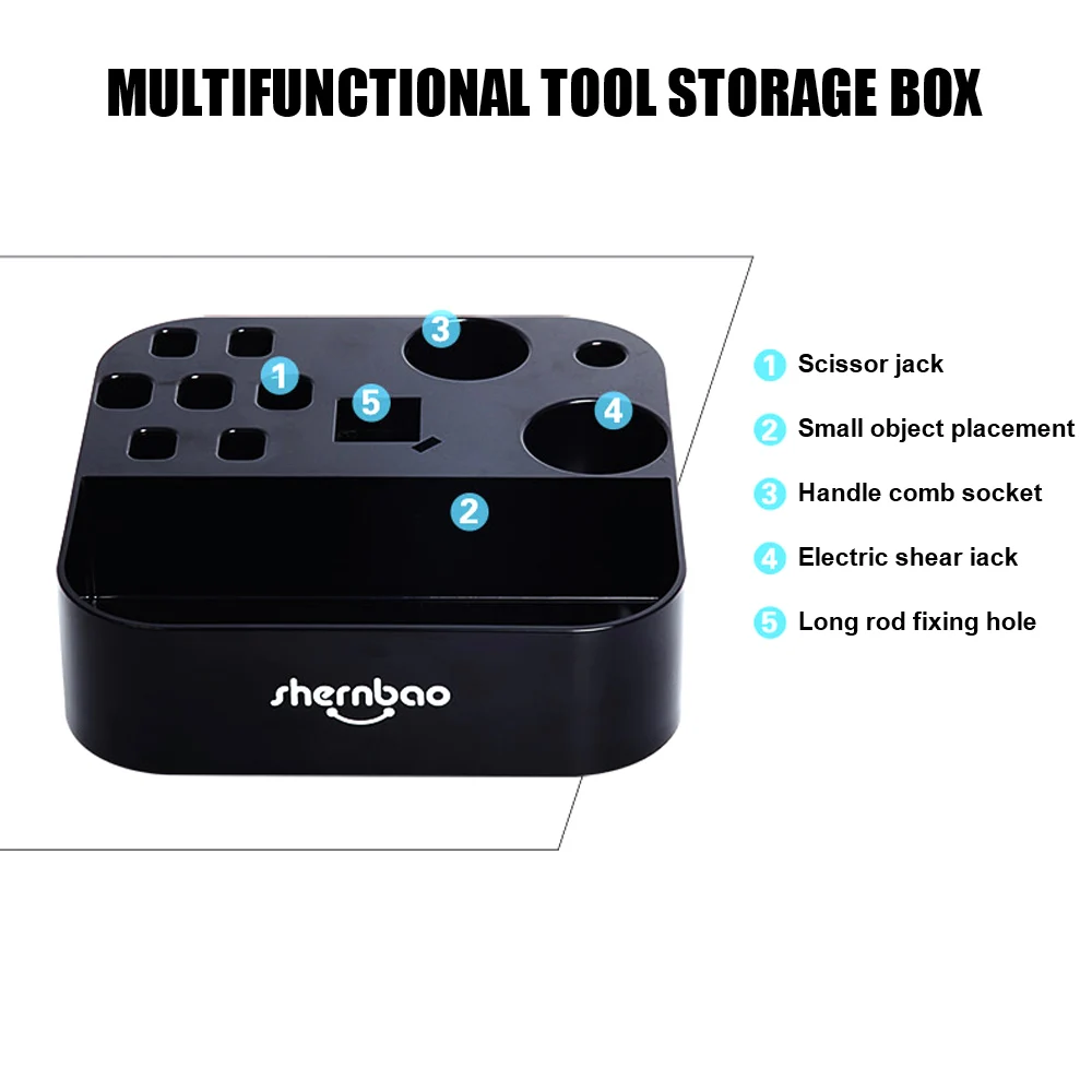 Plastic Storage Box On the bracket Table Scissors Dog Comb Boxes Dog Cat Supplies Pet Grooming Tools Brushes Organizer