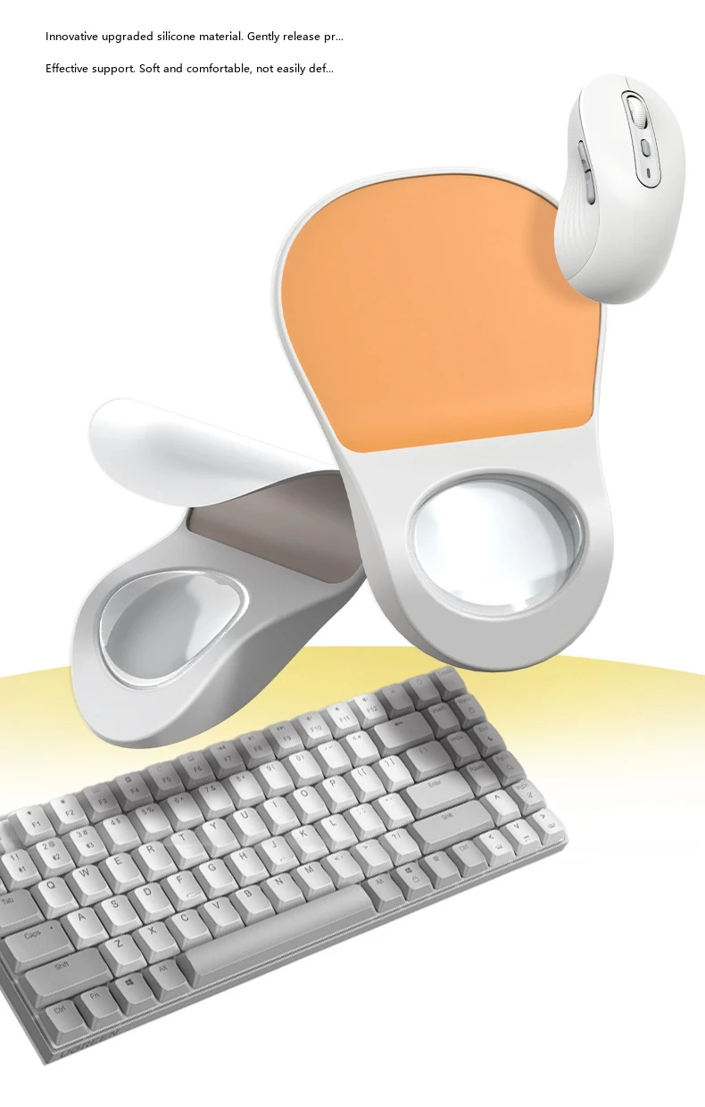 Große Silikon-Handgelenkauflage Mauspad Ergonomische Schreibtischunterlage für Büro und Gaming 10 Klassische Farboptionen – Detail 6