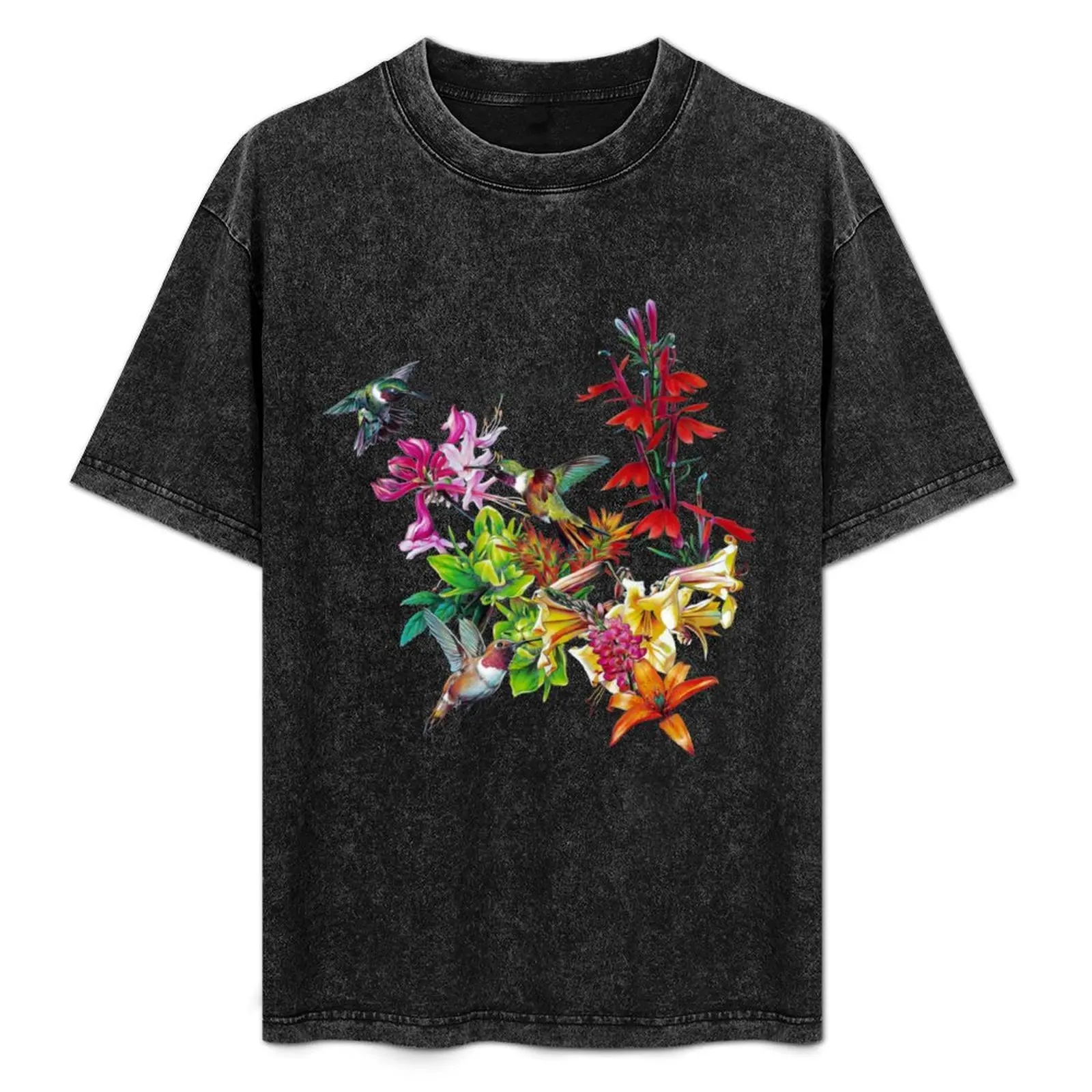 

Hummingbird Feeding T-Shirt Sporty Breathable Short Sleeve T-Shirt