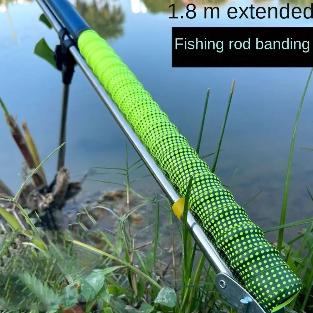 180cm Anti-Slip Fishing Rod Sweatband Gradient Colorful Wear-resistant Tennis Racket Grip Tape Elastic Thickened