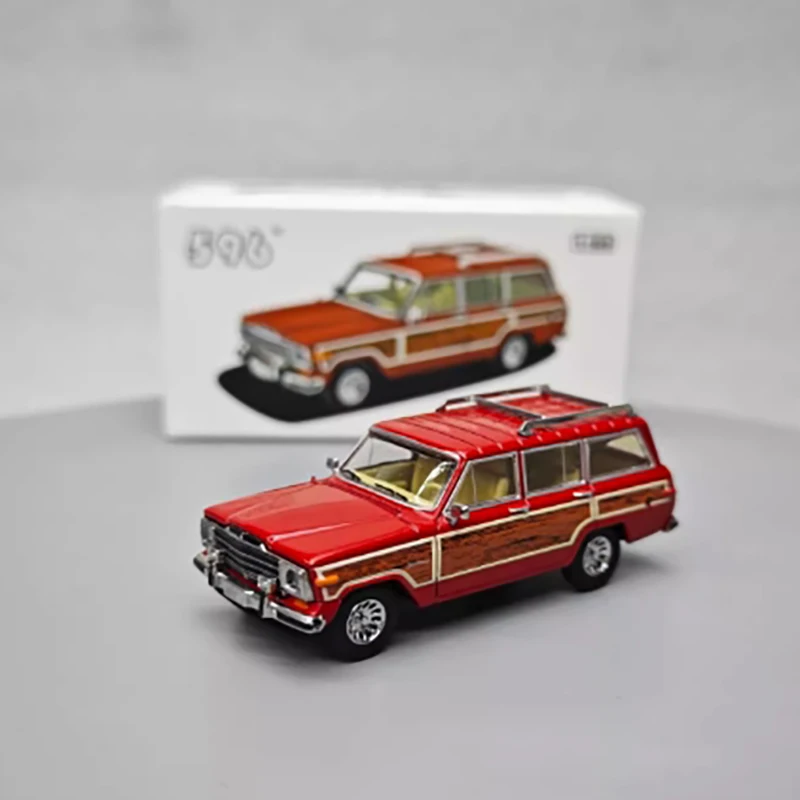 

596 масштаб 1:64 литая под давлением модель автомобиля из сплава, красный Wagoneer, имитация готовой машины, коллекция для хобби, классические подарки