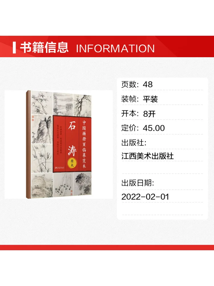 Book-Winshare Chinese Painting Album Page Copy Model By Shi Tao