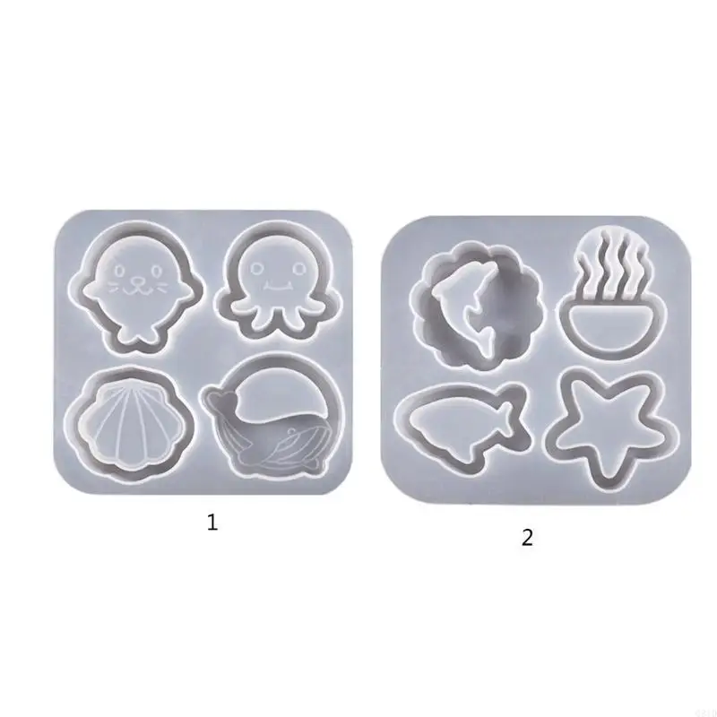 

3D Marine Animals Silicone Mold Resin Shaker Mold DIY Pendant Keychain Jewelry Making Tools DIY Craft Supplies