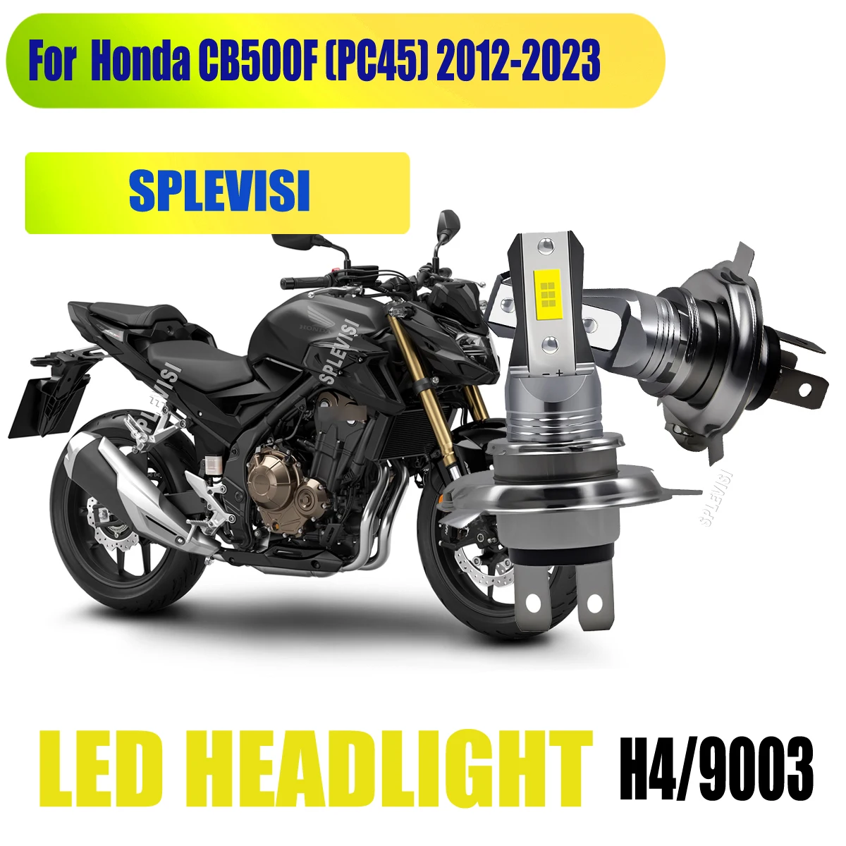 

12v 45W H4 9003 Motorcycle Headlight LED Bulbs - Protection Electrical Safety For Honda CB500F (PC45) 2012 2013 2014 2015-2023